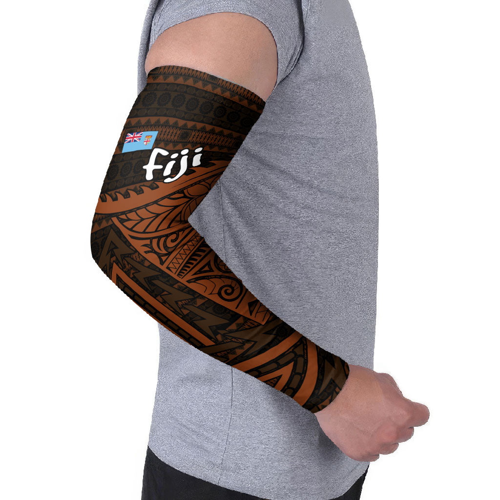 Straight Outta Kadavu Fiji Arm Sleeves Tribal Polynesian Tattoo Coat Of Arms Flag TS04 - Polynesian Pride