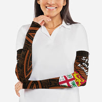 Straight Outta Kadavu Fiji Arm Sleeves Tribal Polynesian Tattoo Coat Of Arms Flag TS04 - Polynesian Pride