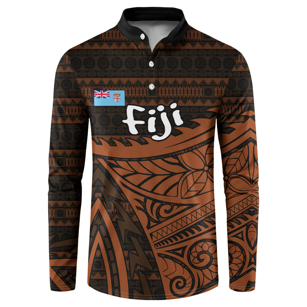 Straight Outta Kadavu Fiji Button Sweatshirt Tribal Polynesian Tattoo Coat Of Arms Flag