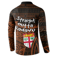Straight Outta Kadavu Fiji Button Sweatshirt Tribal Polynesian Tattoo Coat Of Arms Flag TS04 - Polynesian Pride