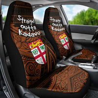 Straight Outta Kadavu Fiji Car Seat Cover Tribal Polynesian Tattoo Coat Of Arms Flag TS04 - Polynesian Pride