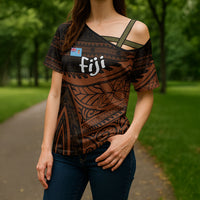 Straight Outta Kadavu Fiji Cross Shoulder Shirt Tribal Polynesian Tattoo Coat Of Arms Flag TS04 - Polynesian Pride