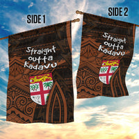 Straight Outta Kadavu Fiji Garden Flag Tribal Polynesian Tattoo Coat Of Arms Flag TS04 - Polynesian Pride