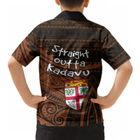 Straight Outta Kadavu Fiji Hawaiian Shirt Tribal Polynesian Tattoo Coat Of Arms Flag TS04 - Polynesian Pride