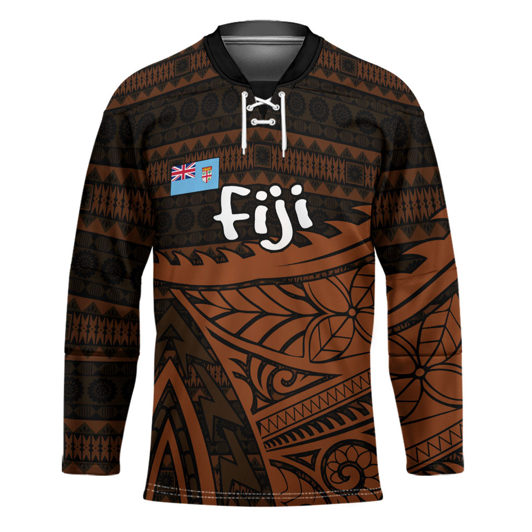 Straight Outta Kadavu Fiji Hockey Jersey Tribal Polynesian Tattoo Coat Of Arms Flag