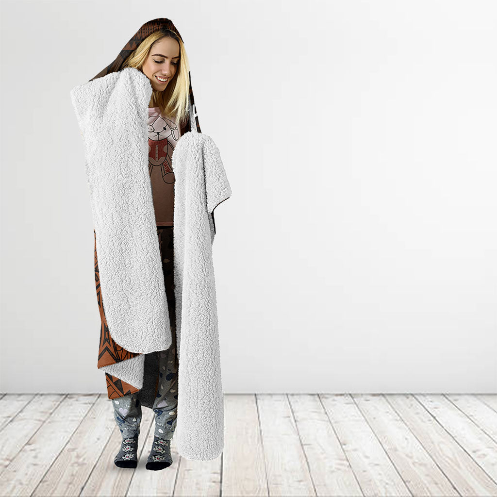 Straight Outta Kadavu Fiji Hooded Blanket Tribal Polynesian Tattoo Coat Of Arms Flag TS04 - Polynesian Pride