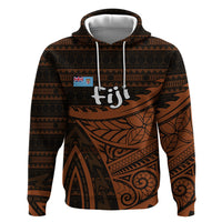Straight Outta Kadavu Fiji Hoodie Tribal Polynesian Tattoo Coat Of Arms Flag TS04 Pullover Hoodie Brown Black - Polynesian Pride