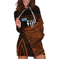 Straight Outta Kadavu Fiji Hoodie Dress Tribal Polynesian Tattoo Coat Of Arms Flag TS04 Brown Black - Polynesian Pride