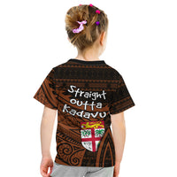 Straight Outta Kadavu Fiji Kid T Shirt Tribal Polynesian Tattoo Coat Of Arms Flag TS04 - Polynesian Pride