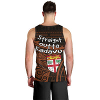Straight Outta Kadavu Fiji Men Tank Top Tribal Polynesian Tattoo Coat Of Arms Flag TS04 - Polynesian Pride