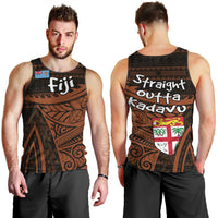 Straight Outta Kadavu Fiji Men Tank Top Tribal Polynesian Tattoo Coat Of Arms Flag TS04 - Polynesian Pride