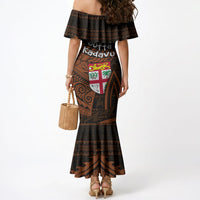 Straight Outta Kadavu Fiji Mermaid Dress Tribal Polynesian Tattoo Coat Of Arms Flag TS04 - Polynesian Pride