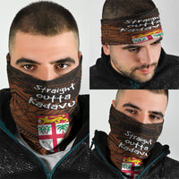 Straight Outta Kadavu Fiji Neck Gaiter Tribal Polynesian Tattoo Coat Of Arms Flag TS04 - Polynesian Pride