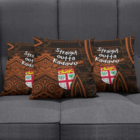 Straight Outta Kadavu Fiji Pillow Cover Tribal Polynesian Tattoo Coat Of Arms Flag TS04 - Polynesian Pride