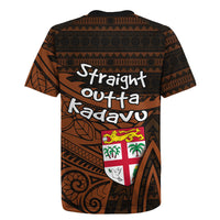 Straight Outta Kadavu Fiji Rugby Jersey Tribal Polynesian Tattoo Coat Of Arms Flag TS04 - Polynesian Pride