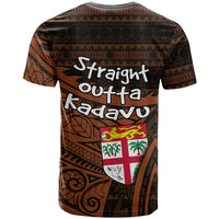 Straight Outta Kadavu Fiji T Shirt Tribal Polynesian Tattoo Coat Of Arms Flag TS04 - Polynesian Pride