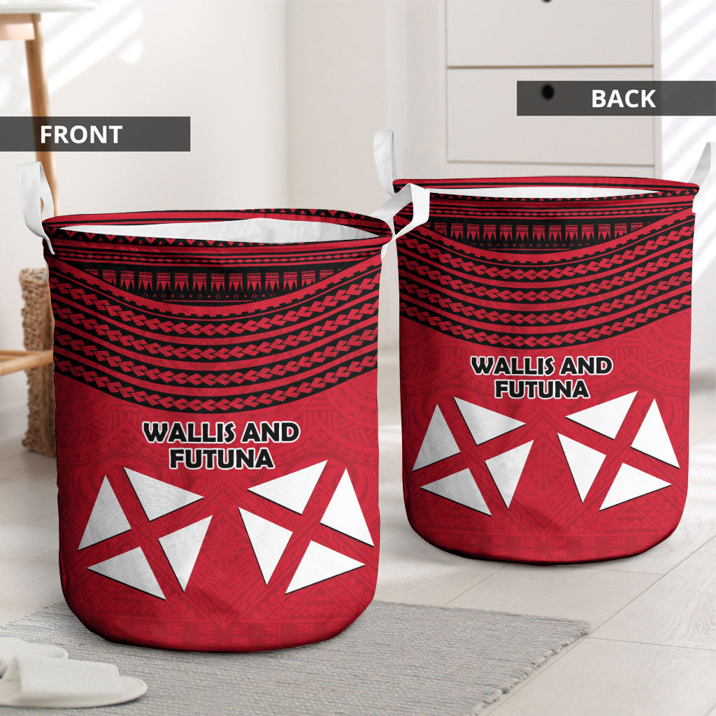 Wallis And Futuna Laundry Basket Polynesian Tattoo Flag Map TS04 - Polynesian Pride