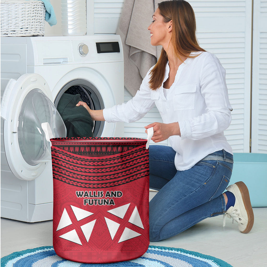 Wallis And Futuna Laundry Basket Polynesian Tattoo Flag Map TS04 - Polynesian Pride