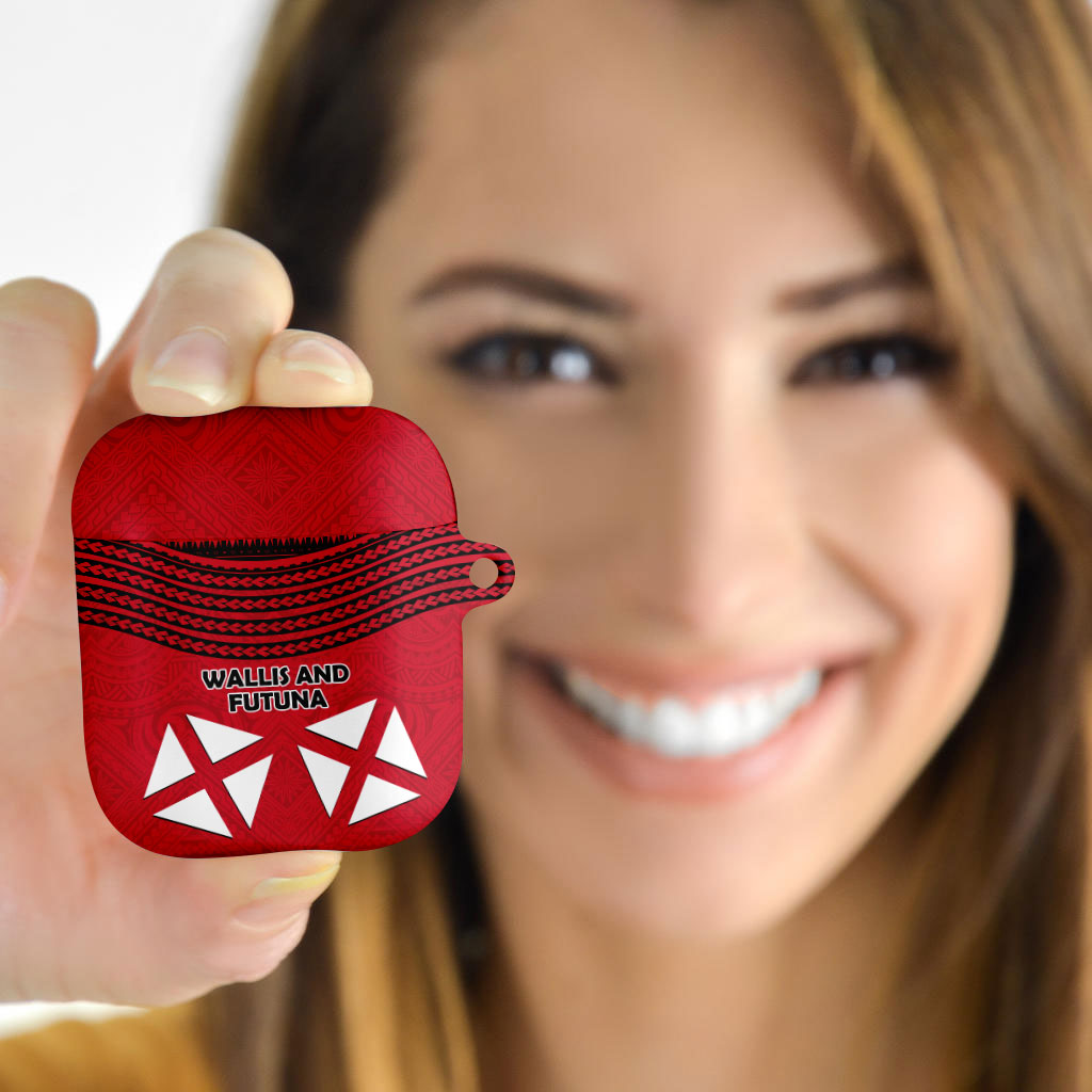 Wallis And Futuna AirPods Case Polynesian Tattoo Flag Map TS04 - Polynesian Pride