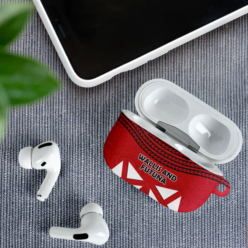 Wallis And Futuna AirPods Case Polynesian Tattoo Flag Map TS04 - Polynesian Pride