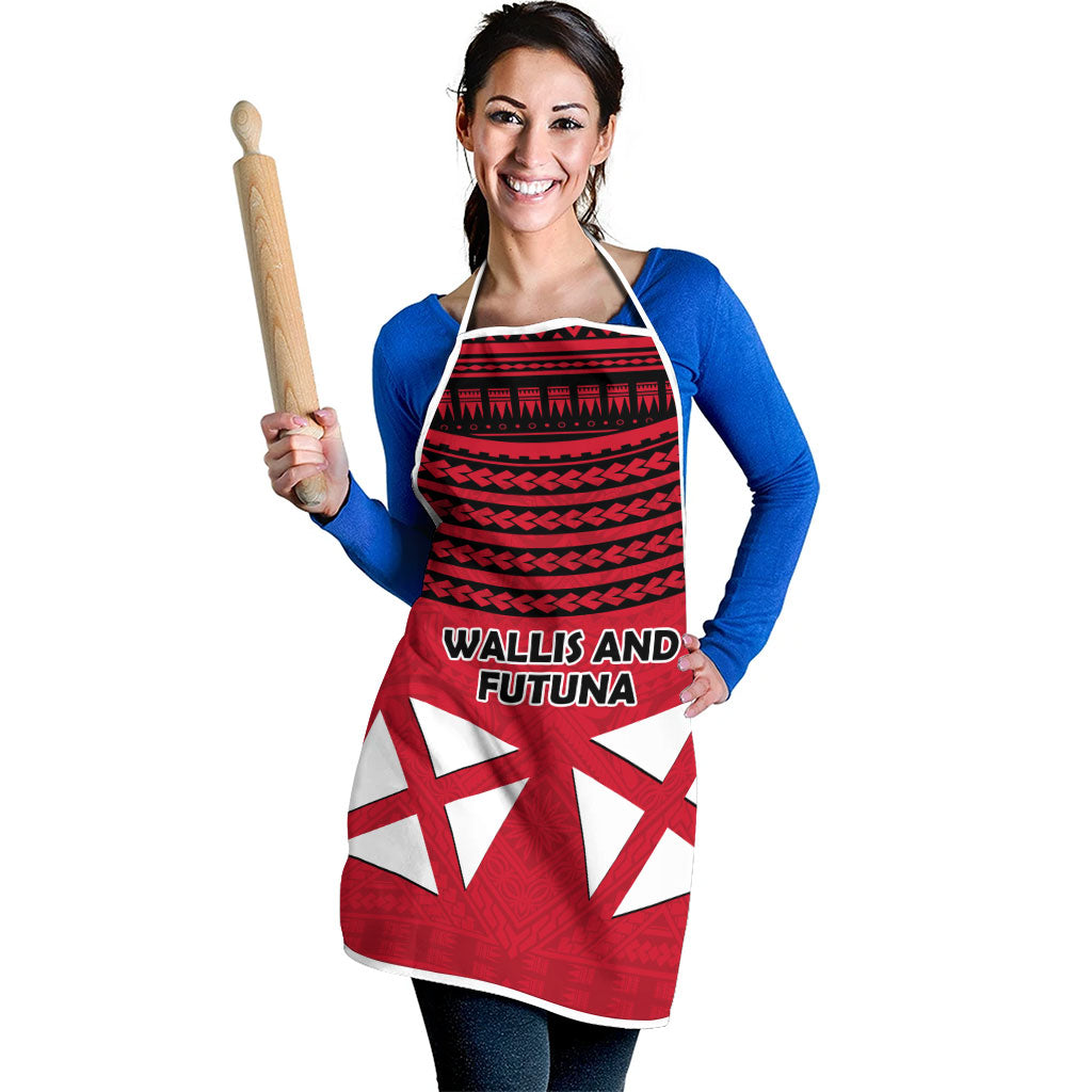 Wallis And Futuna Apron Polynesian Tattoo Flag Map TS04 - Polynesian Pride