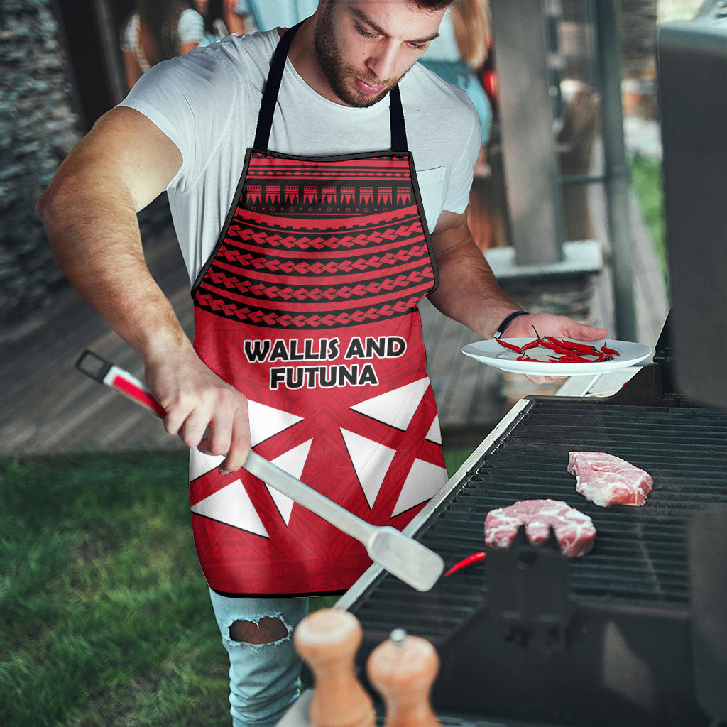 Wallis And Futuna Apron Polynesian Tattoo Flag Map TS04 - Polynesian Pride