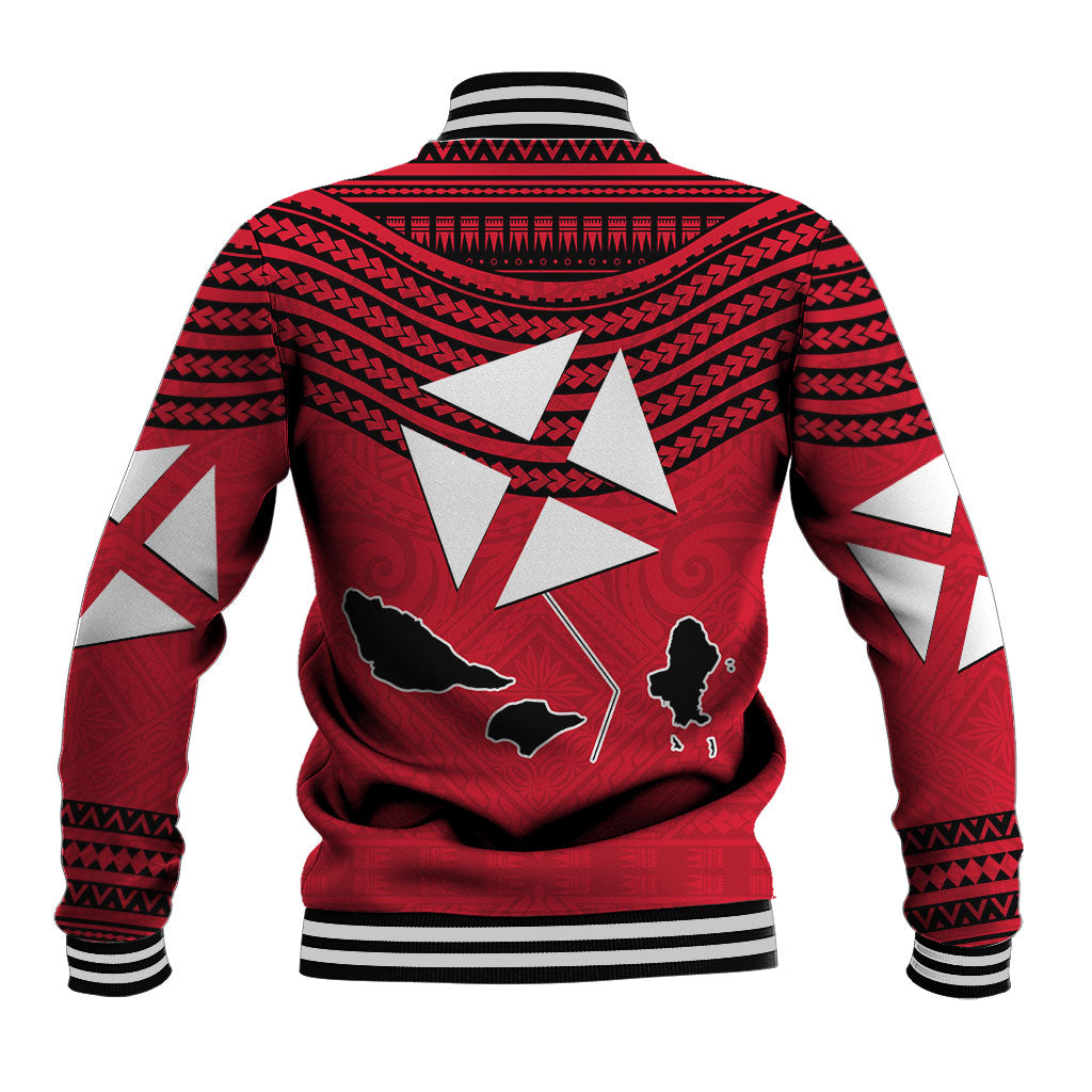Wallis And Futuna Baseball Jacket Polynesian Tattoo Flag Map TS04 - Polynesian Pride