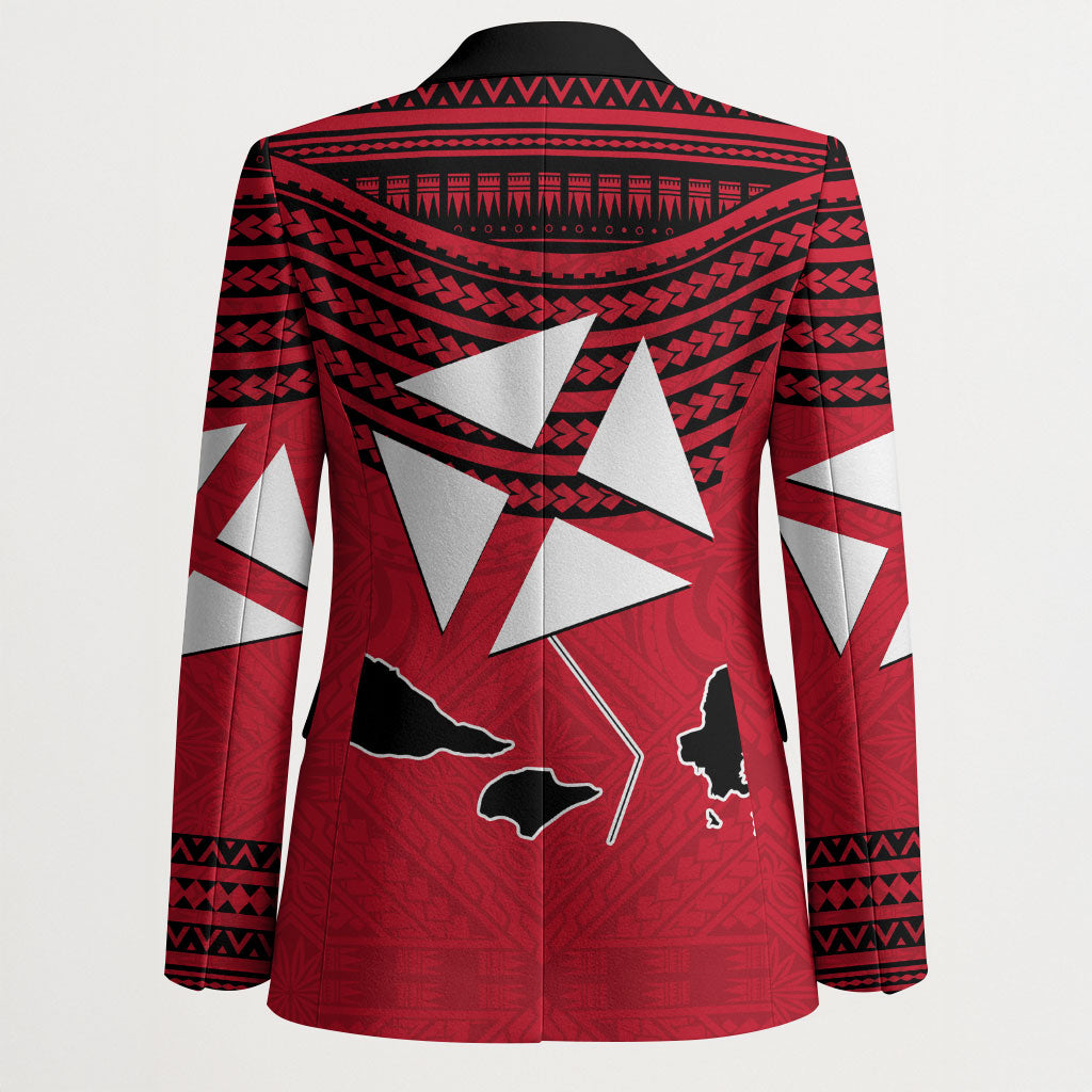 Wallis And Futuna Blazer Polynesian Tattoo Flag Map TS04 - Polynesian Pride
