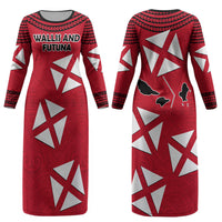 Wallis And Futuna Couples Matching Long Sleeve Bodycon Dress and Hawaiian Shirt Polynesian Tattoo Flag Map TS04 - Polynesian Pride
