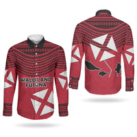 Wallis And Futuna Couples Matching Short Sleeve Bodycon Dress and Long Sleeve Button Shirt Polynesian Tattoo Flag Map TS04 - Polynesian Pride