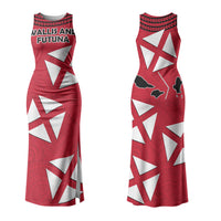 Wallis And Futuna Couples Matching Tank Maxi Dress and Long Sleeve Button Shirt Polynesian Tattoo Flag Map TS04 - Polynesian Pride