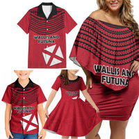 Wallis And Futuna Family Matching Off Shoulder Short Dress and Hawaiian Shirt Polynesian Tattoo Flag Map TS04 - Polynesian Pride