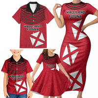Wallis And Futuna Family Matching Short Sleeve Bodycon Dress and Hawaiian Shirt Polynesian Tattoo Flag Map TS04 - Polynesian Pride