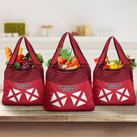 Wallis And Futuna Grocery Bag Polynesian Tattoo Flag Map TS04 3-pack One Size Red Black - Polynesian Pride