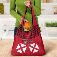 Wallis And Futuna Grocery Bag Polynesian Tattoo Flag Map TS04 - Polynesian Pride