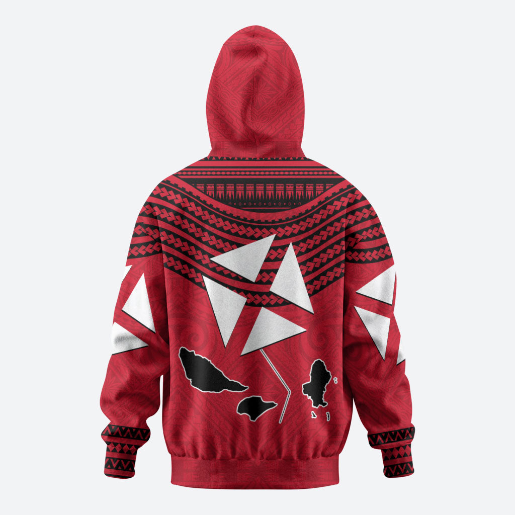 Wallis And Futuna Hoodie Polynesian Tattoo Flag Map TS04 - Polynesian Pride