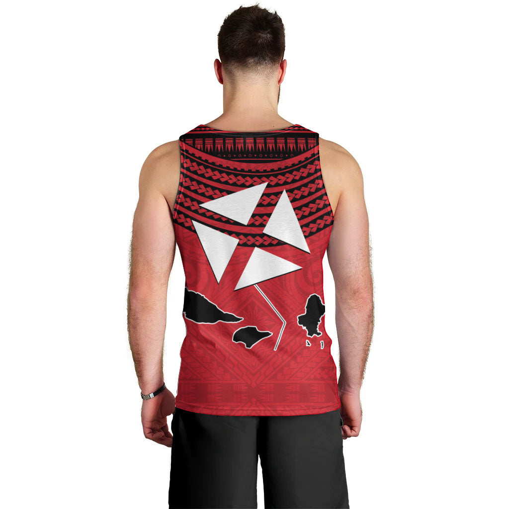 Wallis And Futuna Men Tank Top Polynesian Tattoo Flag Map TS04 - Polynesian Pride