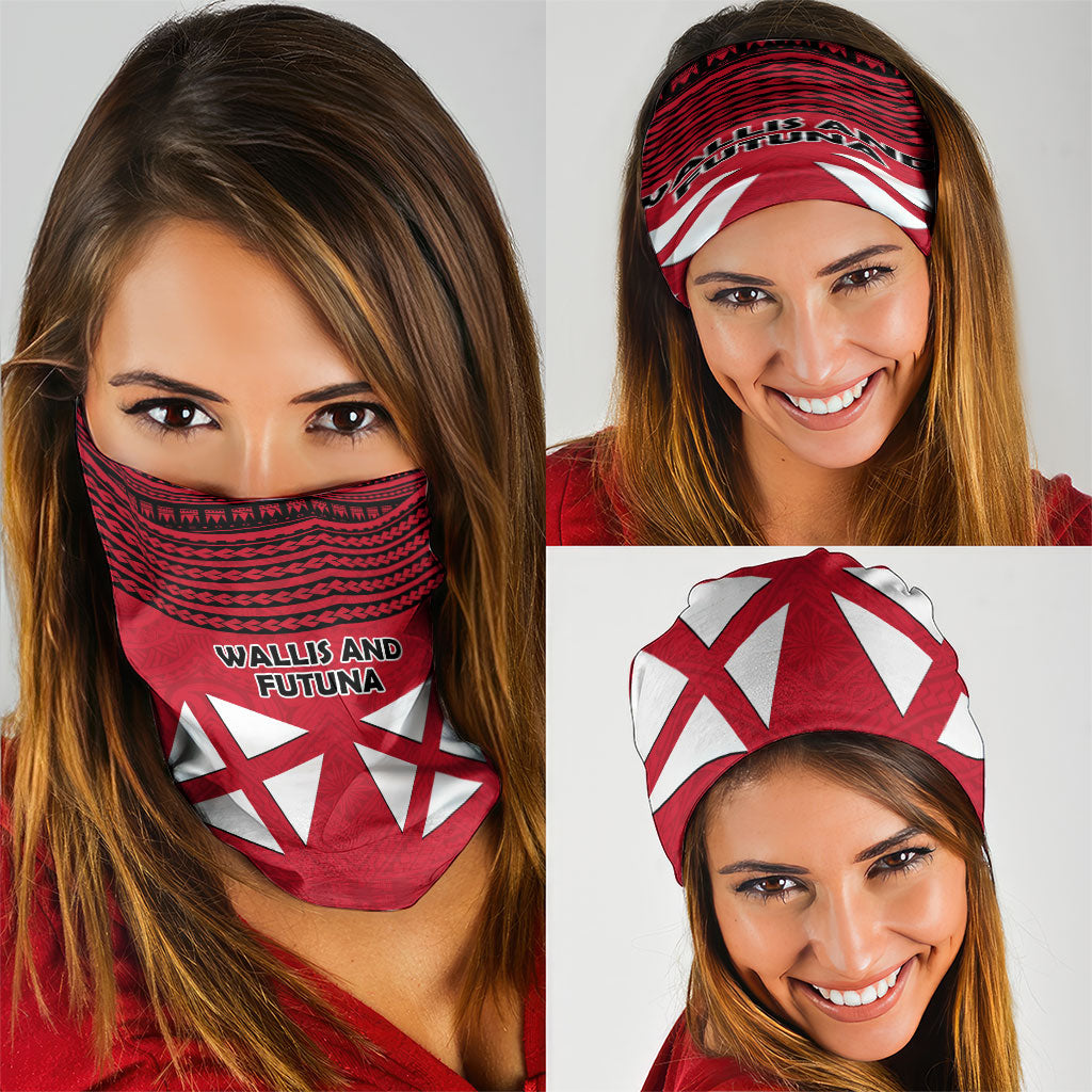 Wallis And Futuna Neck Gaiter Polynesian Tattoo Flag Map TS04 - Polynesian Pride