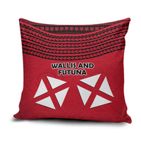 Wallis And Futuna Pillow Cover Polynesian Tattoo Flag Map TS04 Red Black - Polynesian Pride