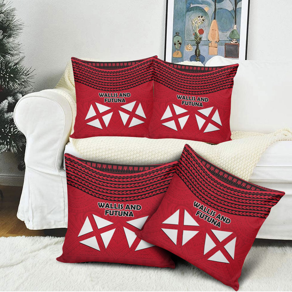 Wallis And Futuna Pillow Cover Polynesian Tattoo Flag Map TS04 - Polynesian Pride