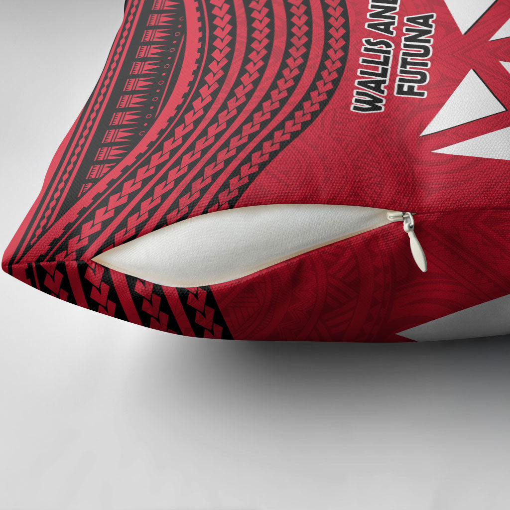 Wallis And Futuna Pillow Cover Polynesian Tattoo Flag Map TS04 - Polynesian Pride