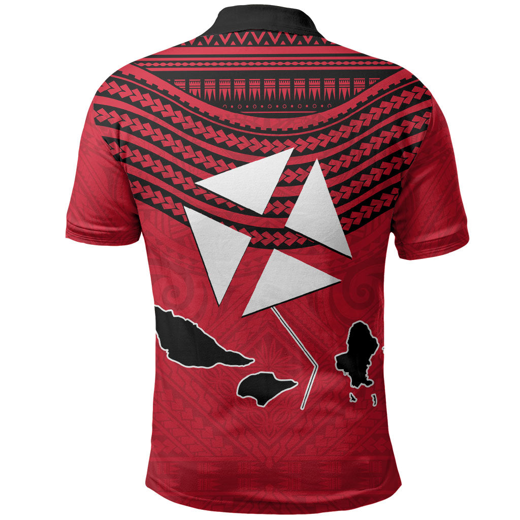 Wallis And Futuna Polo Shirt Polynesian Tattoo Flag Map TS04 - Polynesian Pride