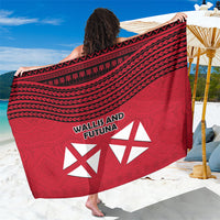 Wallis And Futuna Sarong Polynesian Tattoo Flag Map TS04 One Size 44 x 66 inches Red Black - Polynesian Pride