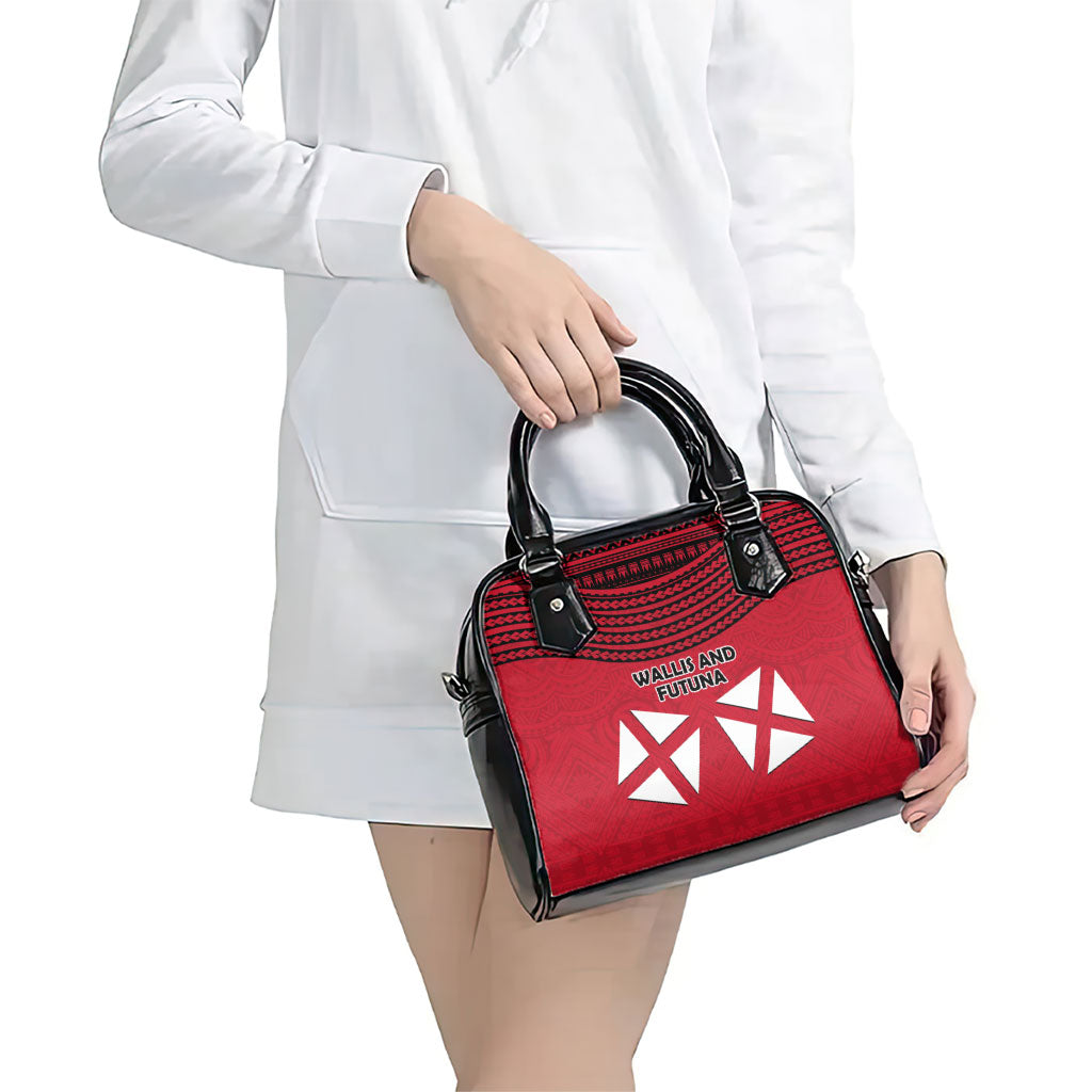 Wallis And Futuna Shoulder Handbag Polynesian Tattoo Flag Map TS04 - Polynesian Pride