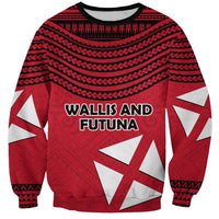 Wallis And Futuna Sweatshirt Polynesian Tattoo Flag Map TS04 Unisex Red Black - Polynesian Pride