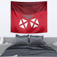 Wallis And Futuna Tapestry Polynesian Tattoo Flag Map TS04 - Polynesian Pride