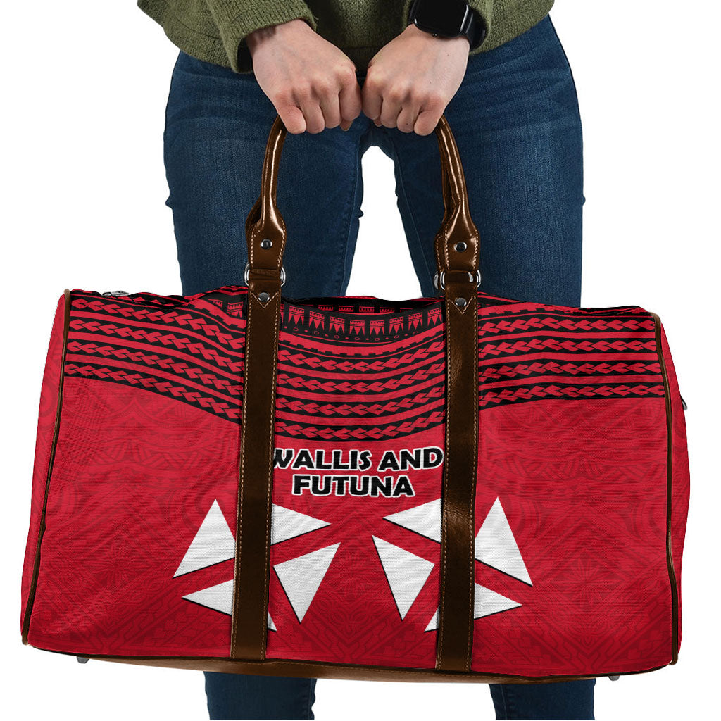 Wallis And Futuna Travel Bag Polynesian Tattoo Flag Map
