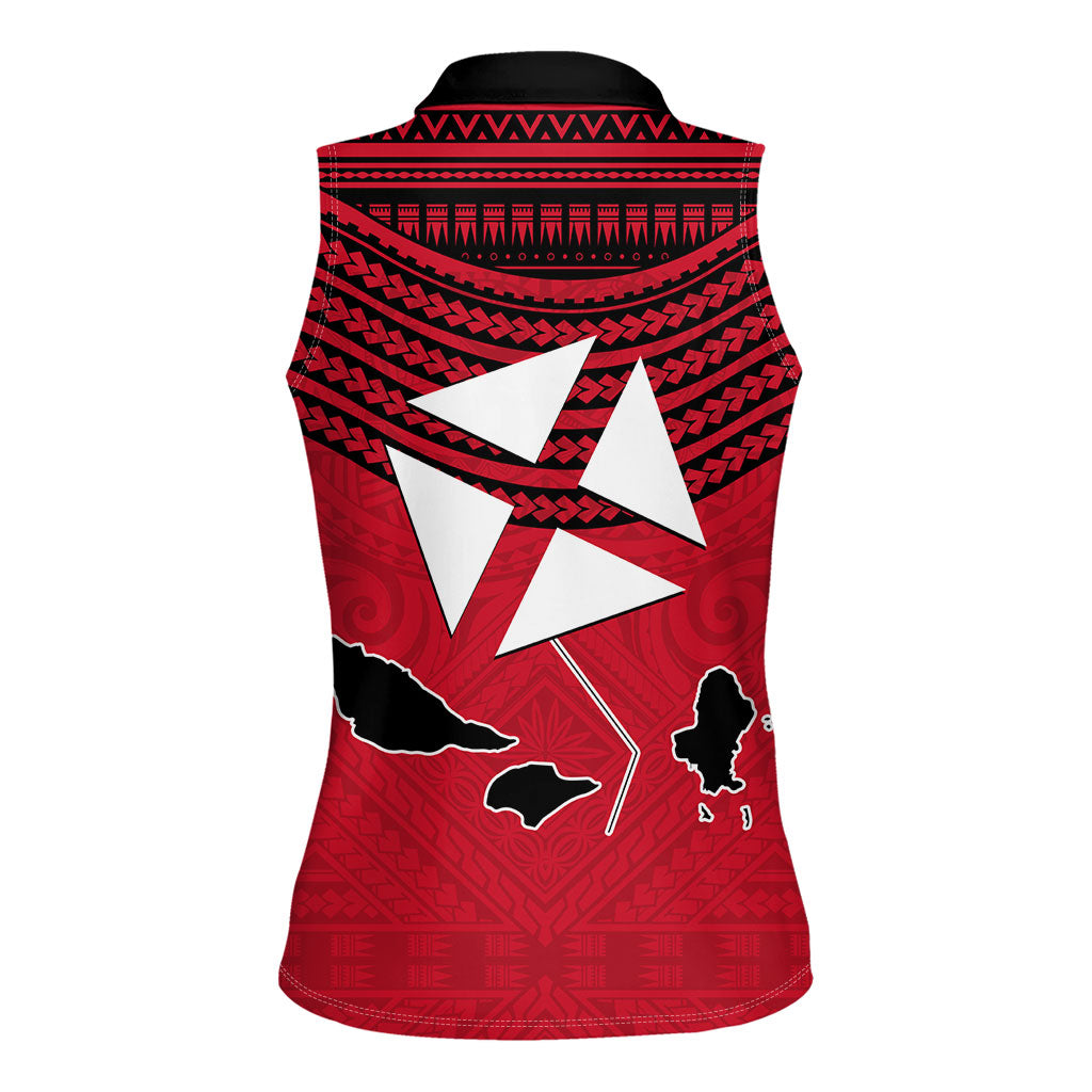 Wallis And Futuna Women Sleeveless Polo Shirt Polynesian Tattoo Flag Map TS04 - Polynesian Pride