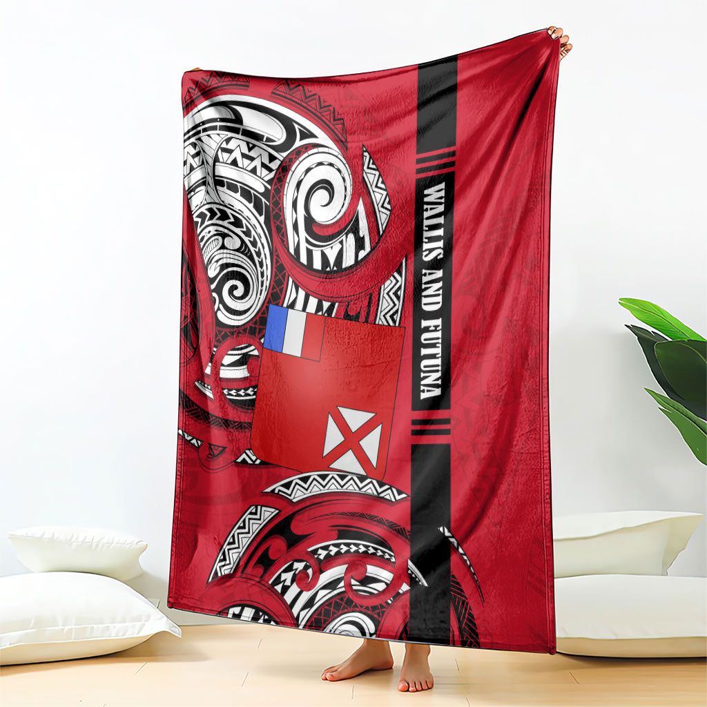 Wallis And Futuna Blanket Tribal Polynesian Tattoo Flag Motif