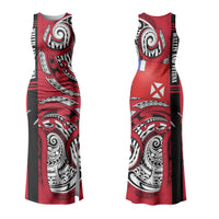 Wallis And Futuna Couples Matching Tank Maxi Dress and Long Sleeve Button Shirt Tribal Polynesian Tattoo Flag Motif TS04 - Polynesian Pride